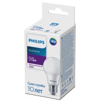 Лампочка светодиодная Philips Ecohome LED A60 9Вт 4000К Е27/E27 груша матовая, нейтральный белый свет
