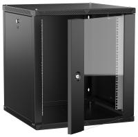 ITK LINEA W Шкаф настенный 12U 600х600мм дверь стекло черный 2.0