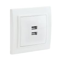 Минск Розетка USB 2-местная СП 2 1А  белая  EKF