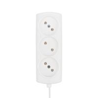 Удлинитель STANDARD 3 гнезда, 1,5м, 2х0,75мм², б/з, белый PROconnect