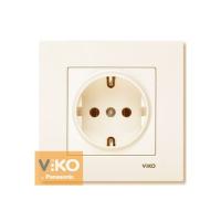 90960108 Розетка 1-я с/з крем VIKO KARRE
