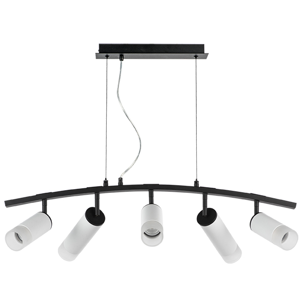 LR7353638621 Люстра RULLO 5х50W GU10 ЧЕРНЫЙ/БЕЛЫЙ (571735+214436-3+214486-2+202431-5)