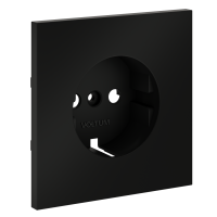 Накладка для розетки с заземлением, S70 (черный матовый)