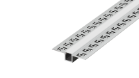Встраиваемый алюминиевый анод. профиль под шпаклевку, 52,5х13,3х2000мм. В комплекте матовый экран, 4 торцевые заглушки, алюминий