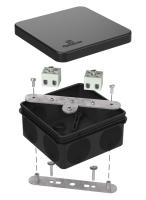 Коробка огнестойкая для о/п двухкомпонентная 60-0210-FR2.5-4 Е15-Е120 RAL9005 80х80х40 (44 шт/кор) Промрукав