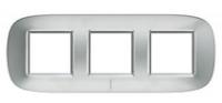 BT Axolute Зеркальный Алюминий Рамка 2+2+2 мод эллипс