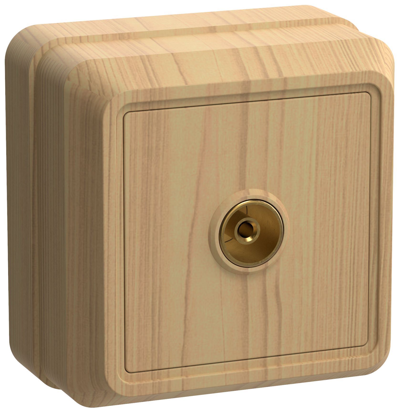 Розетка 1-местная для открытой установки телевизионная РТВ20-ОС ОКТАВА сосна IEK