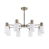 8100/8C COMFI LN25 74 бронза/белый металл/стекло Люстра потолочная Е14 8*40W 220V MAVE