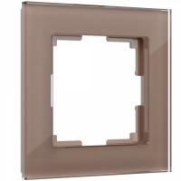 W0011142/ Рамка на 1 пост Favorit (латте  стекло)