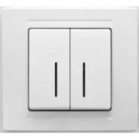 MD2911104 Выкл. 2-клав.с подсветкой бел.