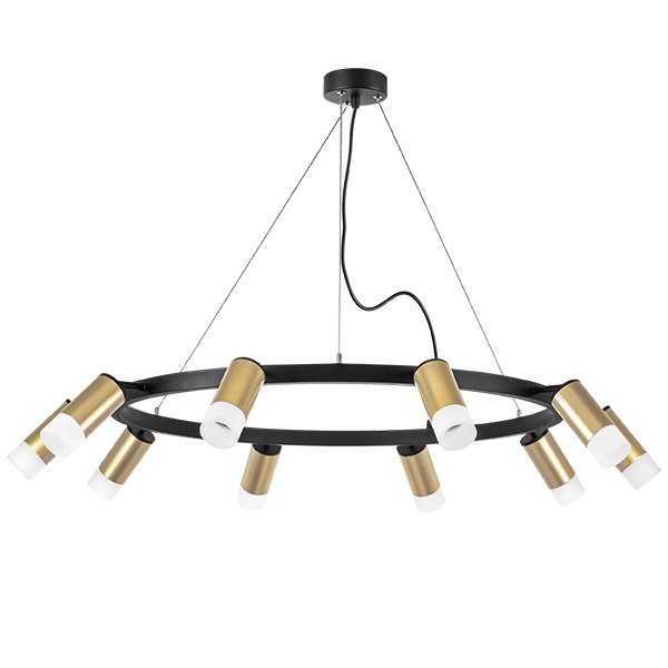 LR0204001 Люстра RULLO 10х50W GU10 ЧЕРНЫЙ/ЗОЛОТО (571020+214440-10+202431-10)