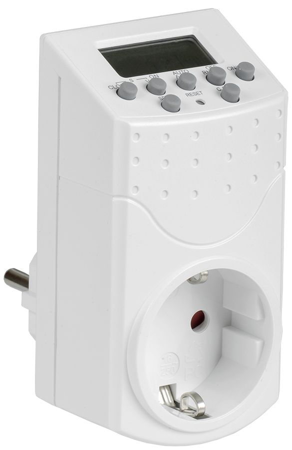 Розетка-таймер электронный РТЭ-1 1мин 7дн 140on/off 16А IP20 IEK