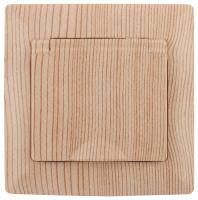 4-203-11 Intro Розетка 2P+E Schuko с крышкой, 16А-250В, СУ, Solo, сосна (10/100/2000)