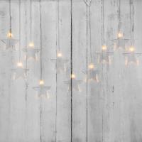 Гирлянда светодиодная Звезды 1,5х0,6 м, прозрачный провод, теплый белый свет свечения NEON-NIGHT