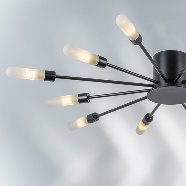 733127 Люстра RAGNO 12х40W G9 ЧЕРНЫЙ МАТОВЫЙ