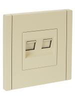 FORTE&PIANO Розетка компьютерная двойная RJ45 кат.6 FP434 ваниль IEK