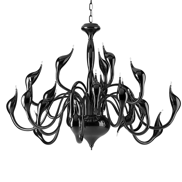 751247 Люстра подв. Cigno collo 24х20W G4 ЧЕРНЫЙ