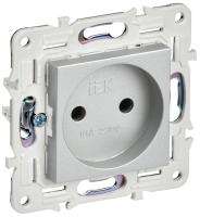 SKANDY Розетка без заземления без защитных шторок 10А SK-R02S серебряный IEK