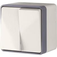 Выключатель двухклавишный влагозащищенный Gallant (слоновая кость) / WL15-03-02 / W5020203