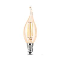 Лампа Gauss Filament Свеча на ветру 5W 400lm 2700К Е14 golden LED 1/10/50