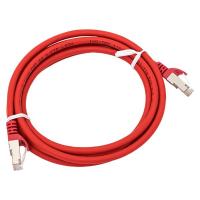 Патч-корд TERACOM CS Cat.6A экранированный S/FTP оболочка LSZH красный (2,0м)