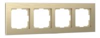 W0041711/ Рамка на 4 поста Aluminium (шампань)
