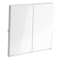 Клавиши для выключателя/переключателя двухклавишного с подсветкой, S70 (белый глянцевый)