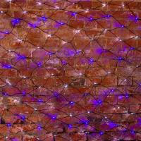 Гирлянда светодиодная Сеть 2,5х2,5м 432 LED БЕЛЫЙ/СИНИЙ черный ПВХ IP65 постоянное свечение 230В блок в комплекте NEON-NIGHT 