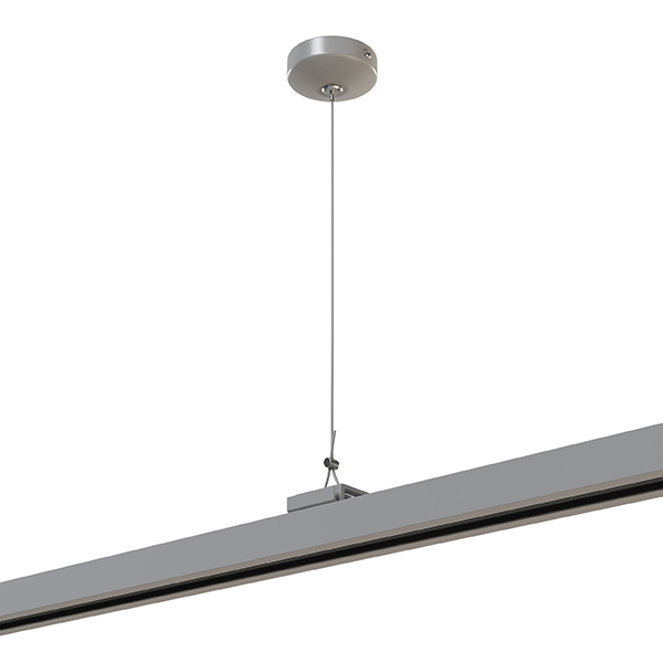 504179 Подвес BARRA универсальный трековый 1,5 м для однофазных и трехфазных треков СЕРЫЙ