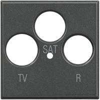 BT Axolute Антрацит Панель лицевая для розеток TV + FM + SAT