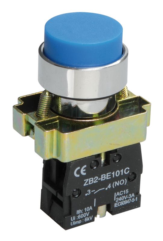 Кнопка управления LAY5-BL61 без подсветки синяя 1з IEK