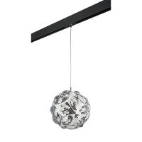 PRO724314 Светильник д/1-фазн трека FERMO 1х40W E27 ХРОМ/ЧЕРНЫЙ (724314+595007)