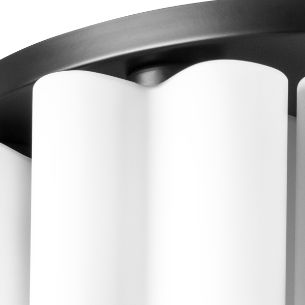 802097 Люстра NUBI 9х40W E27 ЧЕРНЫЙ МАТОВЫЙ/БЕЛЫЙ