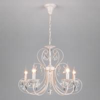 Подвесная люстра с хрусталем 3305/5 белый с золотом