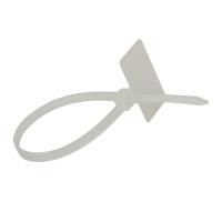 Хомут с площадкой под маркер нейлоновый 100x2,5мм 100 шт, белый REXANT