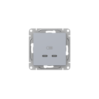 Механизм розетки USB-C - 2шт, алюминий Эпика EKF