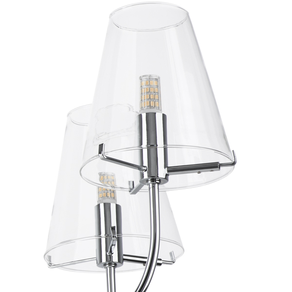 758084 Люстра подв. DIAFANO 8х40W G9 ХРОМ/ПРОЗРАЧНЫЙ