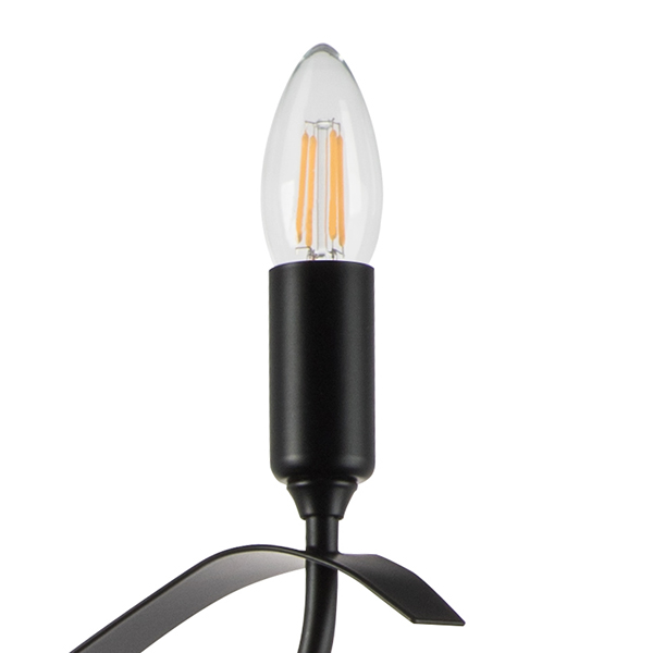 733287 Люстра RAGNO 8х40W E14 ЧЕРНЫЙ МАТОВЫЙ