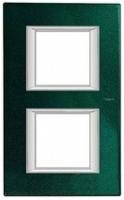 BT Axolute Малахит Рамка 2+2 мод прямоугольная (надпись вертикально)