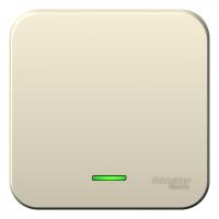 BLANCA О/У 1-клавишный ПЕРЕКЛЮЧАТЕЛЬ (сх.6) с подсв.ИЗОЛ.ПЛ,10А,250В,МОЛОЧНЫЙ