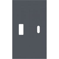 USB+type с накладкой 2-ух модульная (ГРИФЕЛЬ МАТОВЫЙ) MEITON AL12C
