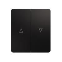 Выключатель ROUND 2 кл для жалюзи возвратный 10А с/у оникс KRANZ