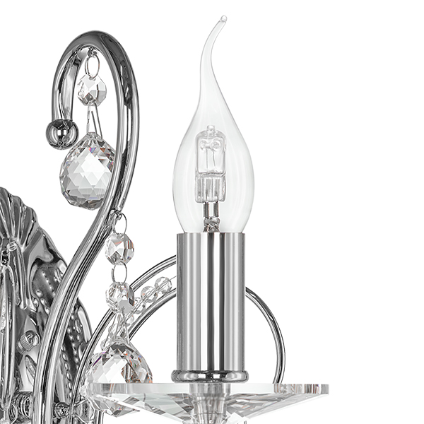 708614 Бра ELEGANTE 1х60W E14 ХРОМ