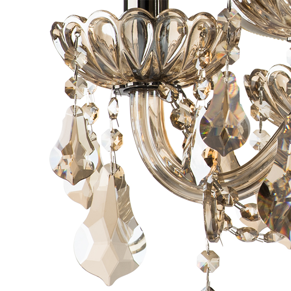 715067 Люстра NATIVO 6x40W E14 КОНЬЯК/ЧЕРНЫЙ ХРОМ/БЕЖЕВЫЙ