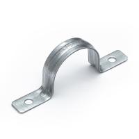 Скоба металлическая двухлапковая усиленная противопожарная СМДУ d38-40 мм отв. d 6,5 мм (50шт/350шт уп/кор) Промрукав