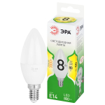 LED B35-8W-830-E14 GL  Лампа светодиодная ЭРА GREEN LINE LED B35-8W-830-E14 GL 8Вт свеча теплый свет E14