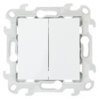 Двухклавишный выключатель  бел
