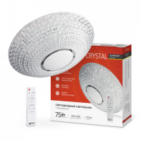 Светильник сд COMFORT CRYSTAL 75Вт 230В 3000-6500K 6000Лм 505x125мм с пультом ДУ IN HOME