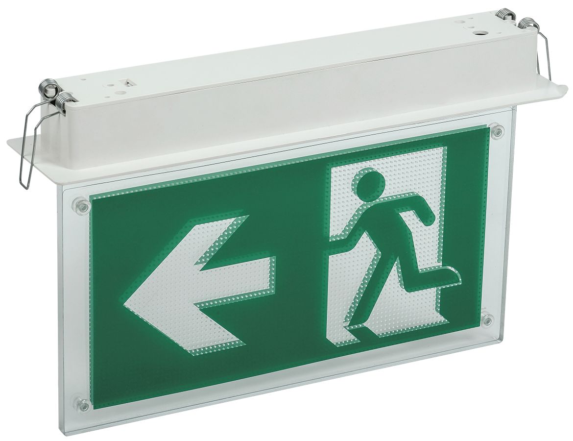 LIGHTING Светильник эвакуационный ССА3001 встраиваемый двусторонний сменный знак 3ч 3Вт IEK