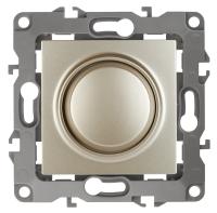 12-4101-04 ЭРА Светорегулятор поворотно-нажимной, 400ВА 230В, IP20, Эра12, шампань (6/60/1440)